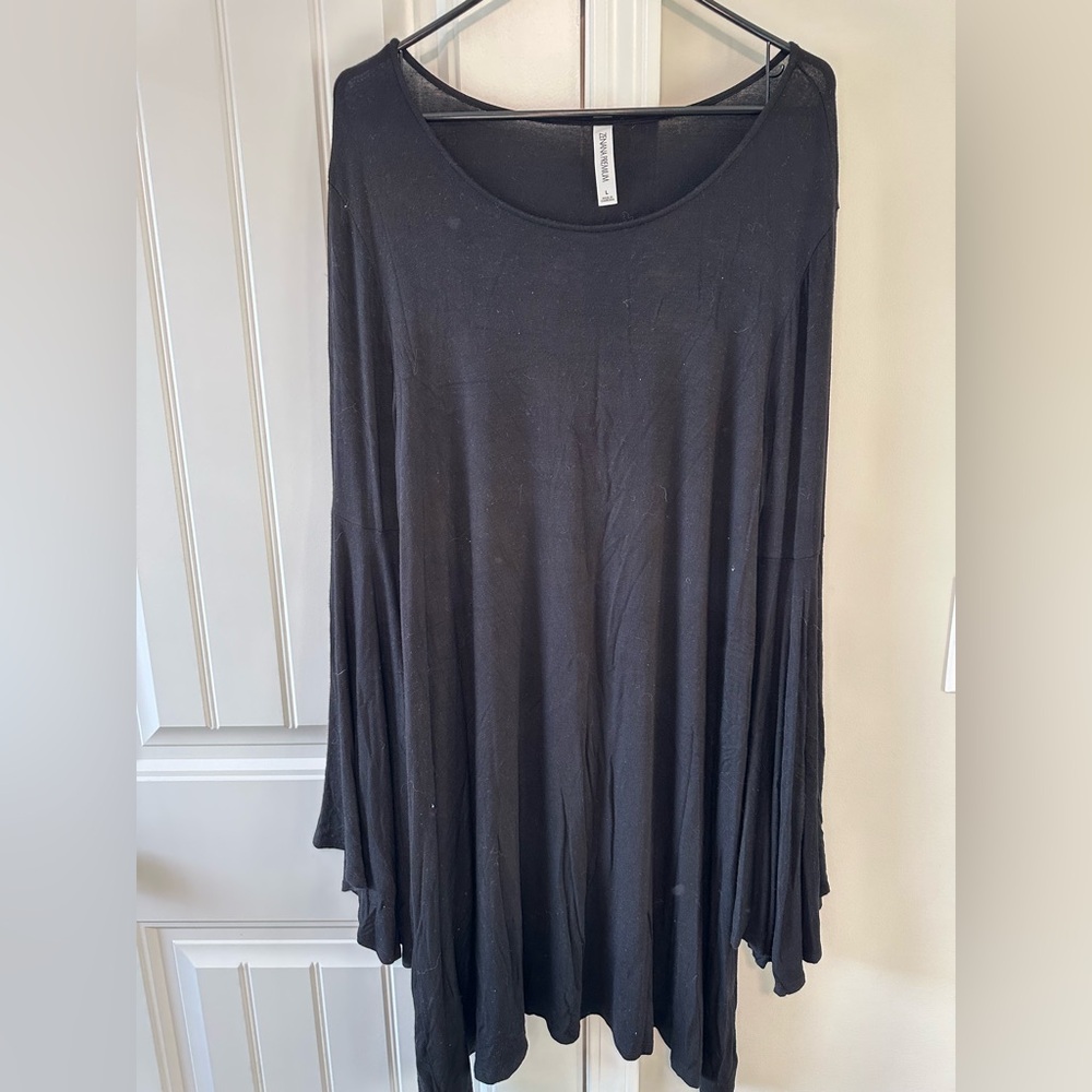 Zenana Size Large Elegant Black Women's Dress